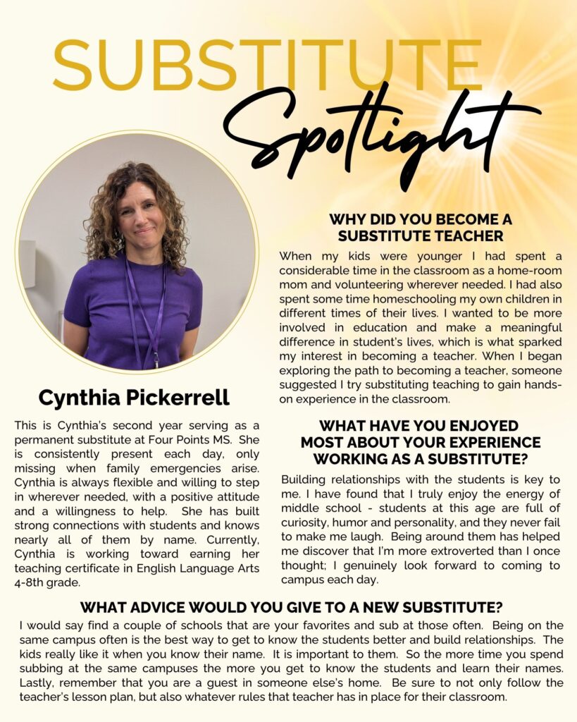 Sub Spotlight Cynthia Pickerrell