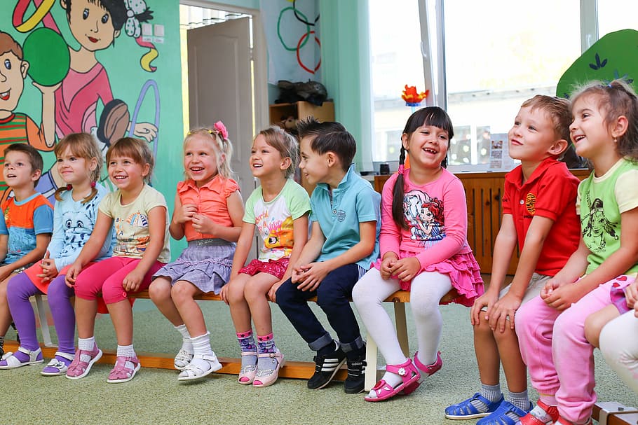 Students sit in class